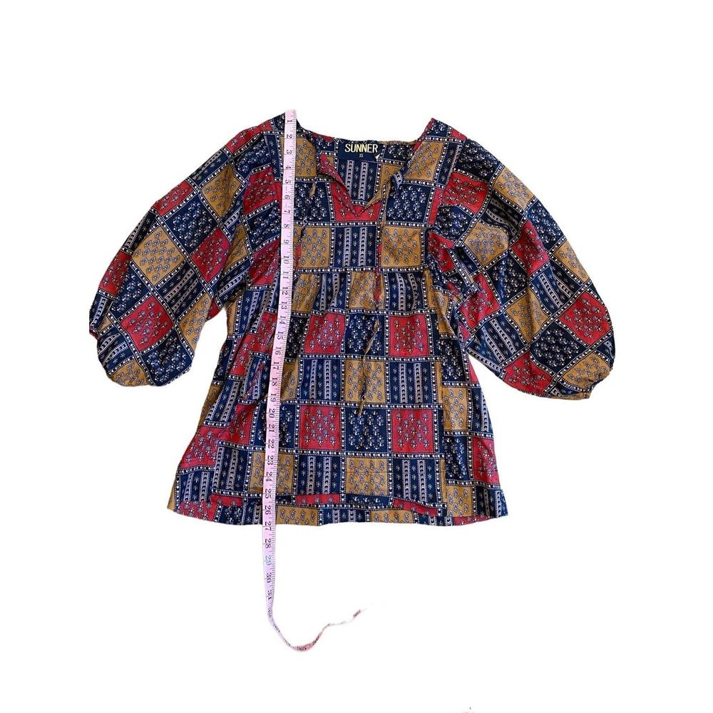 Anthropologie Sunner Blouse XS Boho Peasant 100% Cotton Festival Work Summer - Picture 8 of 8